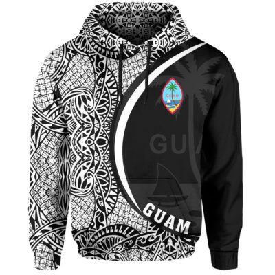 Guam Micronesia Hoodie White - Round Style - J1