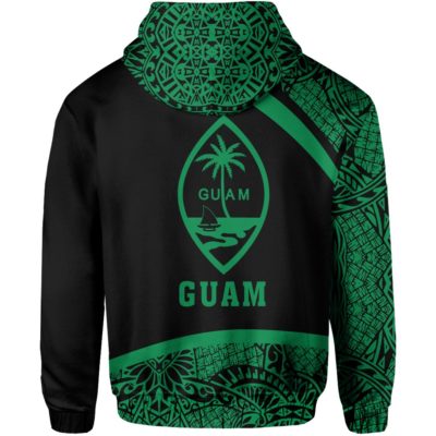 Guam Micronesia Hoodie Green - Round Style - J1