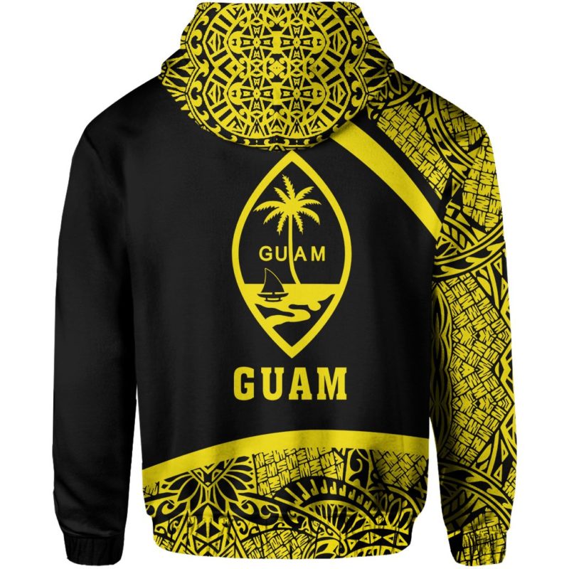 Guam Micronesia Hoodie Yellow - Round Style - J1