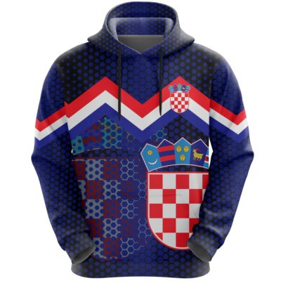 Croatia Coat Of Arms Hoodie Black 3rd A5