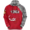 Tonga Map Hoodie Version Red A5