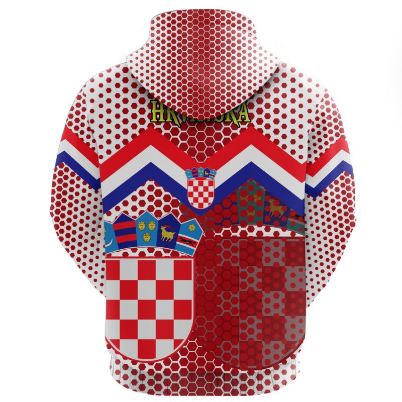 Croatia Coat Of Arms Hoodie White A5