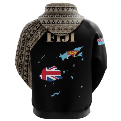 Fiji Map Hoodie Black Style 03 A5