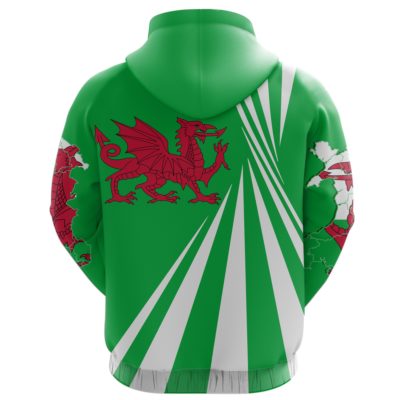 Wales-Cymru Zip-Up Hoodie Th5