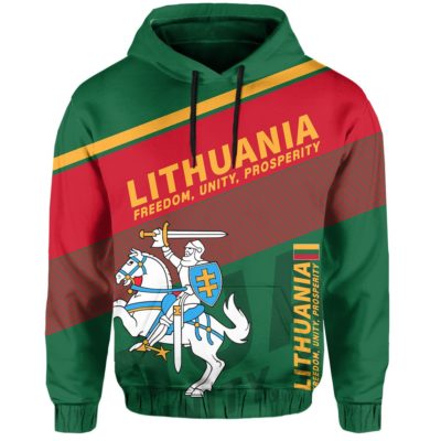 Lithuania Flag Motto Hoodie - Limited Style J1