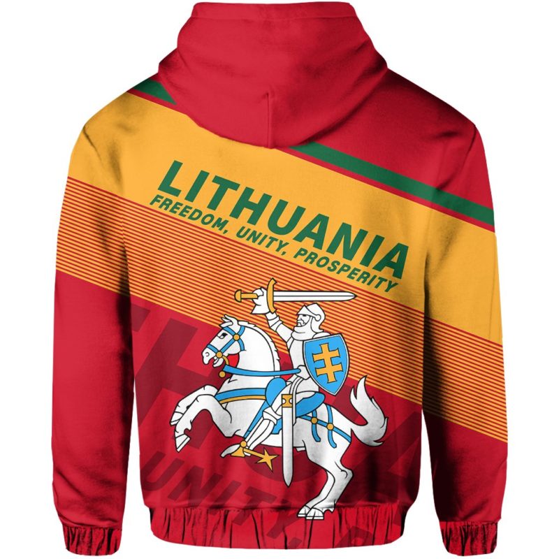 Lithuania Flag Motto Hoodie Red - Limited Style J1