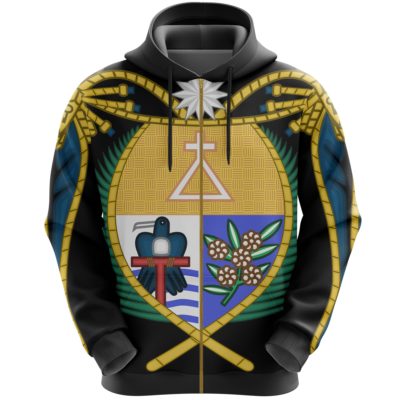 Nauru Zipper Hoodie Coat Of Arms Zip-Up Hoodie TH5