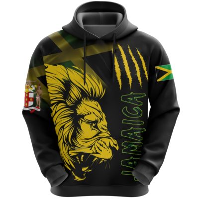 Jamaica Hoodie Lion Coat Of Arms All Over Hoodie TH5