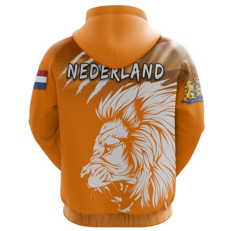Netherlands Zip-Up Hoodie Lion, Nederland Zipper Hoodie Flag TH5