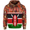 Kenya Pattern Hoodie Flag Th5