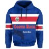 Costa Rica Hoodie Map Th5
