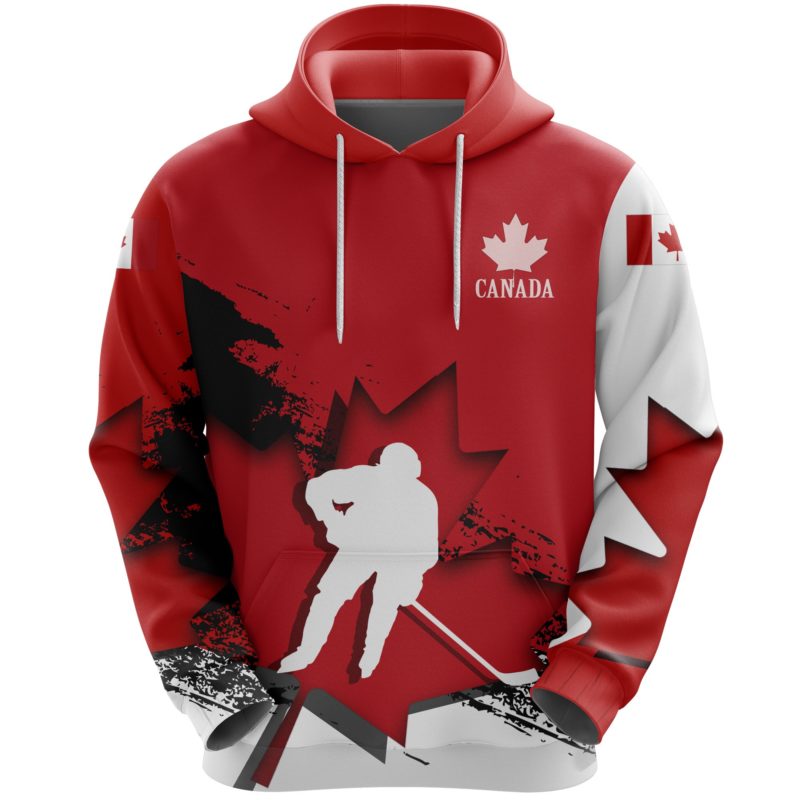 Canada Hockey Hoodie - Hockey Maple Leaf A02