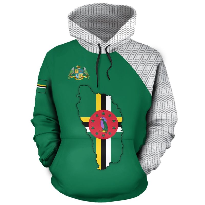 Dominica Map Hoodie Version 02 A5