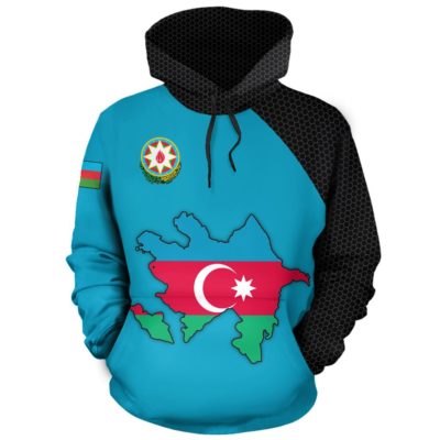 Azerbaijan Hoodie Map A5