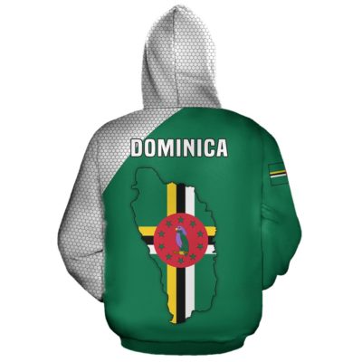 Dominica Map Hoodie Version 02 A5