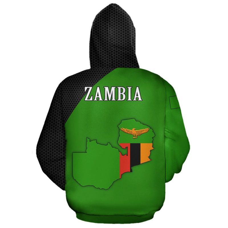 Zambia Hoodie Map A5