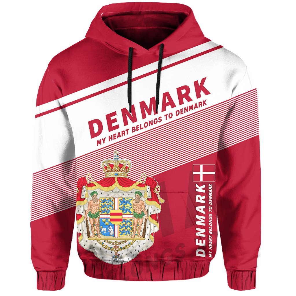 Åh gud vinge Feje Denmark Flag Motto Hoodie - Limited Style - J2 - Art Hoodie