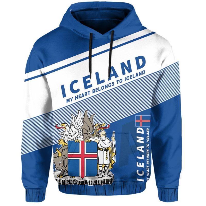 Iceland Flag Motto Hoodie - Limited Style - J2