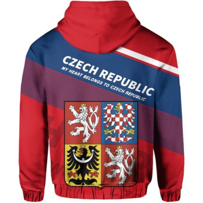Czech Republic Flag Motto Hoodie - Limited Style - J2