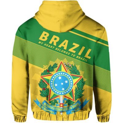 Brazil Flag Motto Hoodie - Limited Style - J2