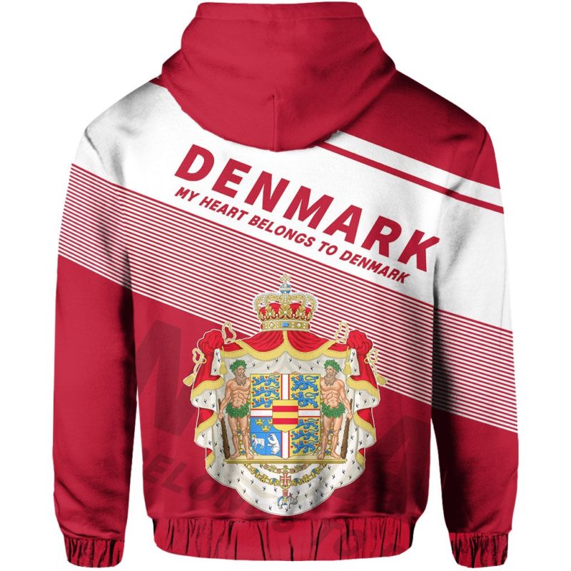 Denmark Flag Motto Hoodie - Limited Style - J2