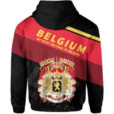 Belgium Flag Motto Hoodie - Limited Style - J2