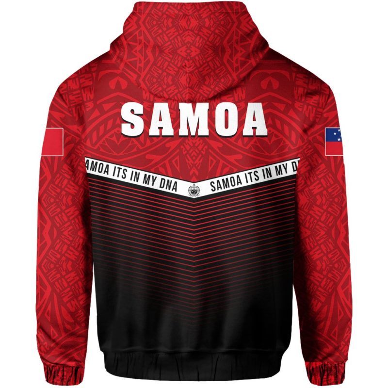 Samoa Polynesian Hoodie Red - Mix Style J1