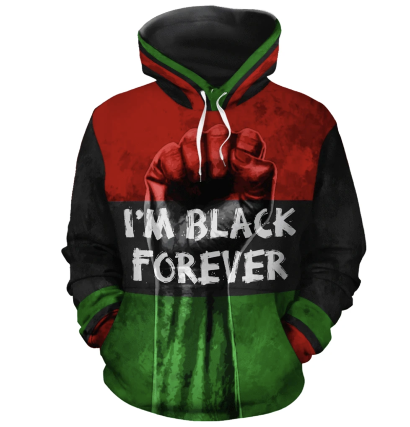 African Hoodie - African I'm Black Forever Hoodie - BN39