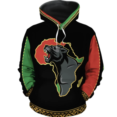 African Hoodie - Panther Africa All Over Hoodie - BN39