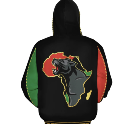 African Hoodie - Panther Africa All Over Hoodie - BN39