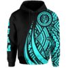 Hoodie Guam Polynesian Coat Of Arms Turquoise J7