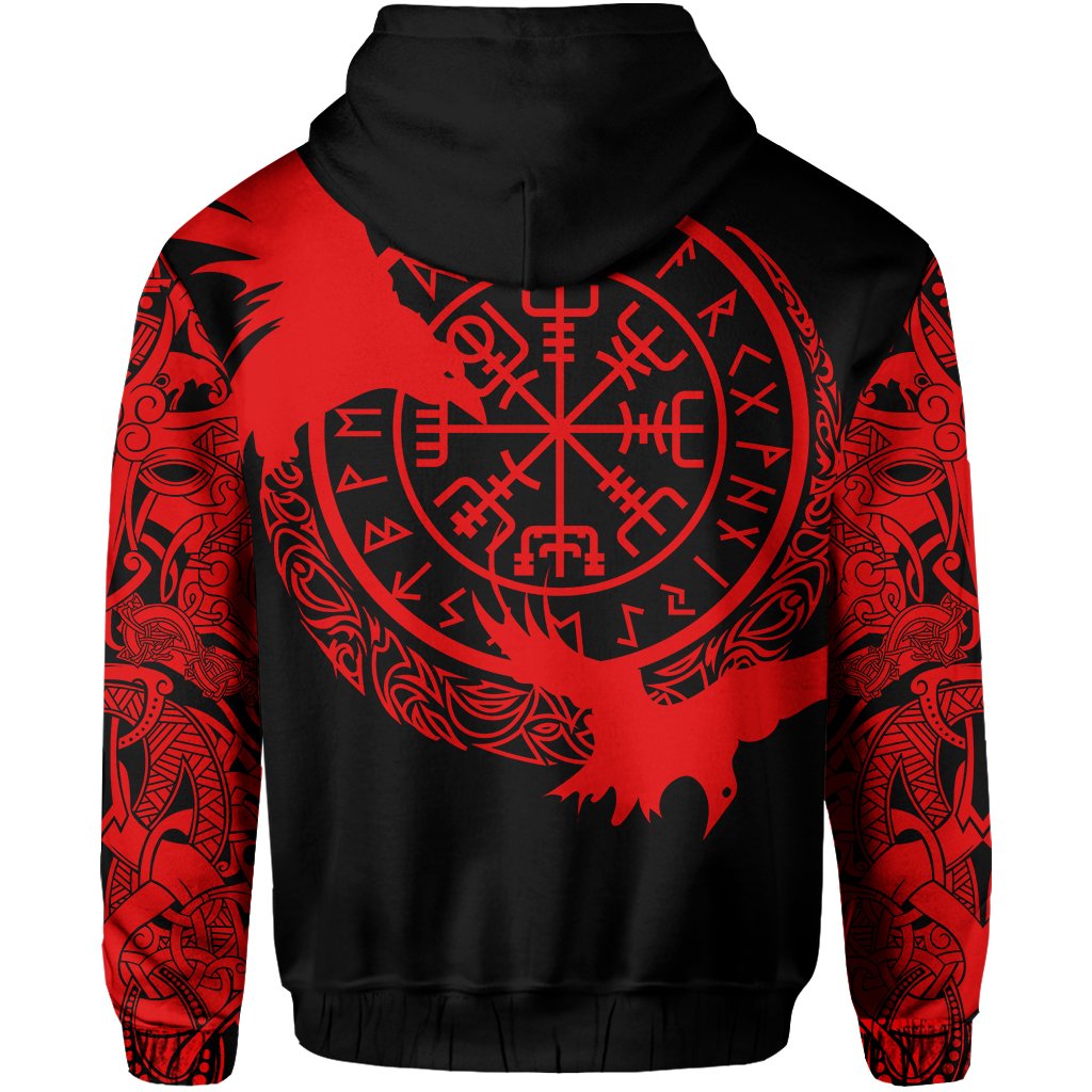 Viking Slain Warriors Hoodie Red J1 - Art Hoodie