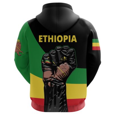 Freedom Ethiopia Zip Hoodie Lion of Judah K4