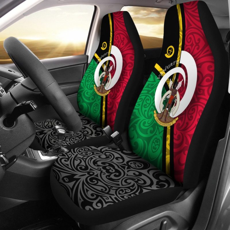Vanuatu Flag Design Car Seat Covers K7