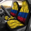 COLOMBIA GRUNGE FLAG CAR SEAT COVER A0