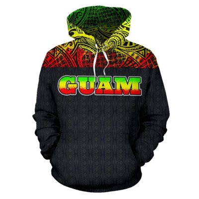 Guam All Over Hoodie - Micronesia Reggae Style - Bn09
