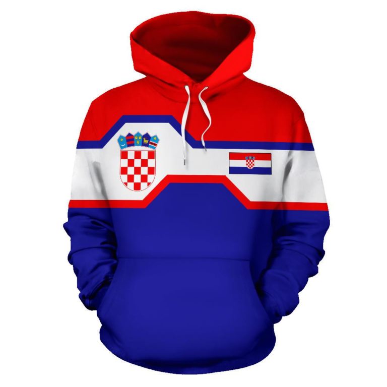 Croatia All Over Hoodie - Trapeze Version - Bn04