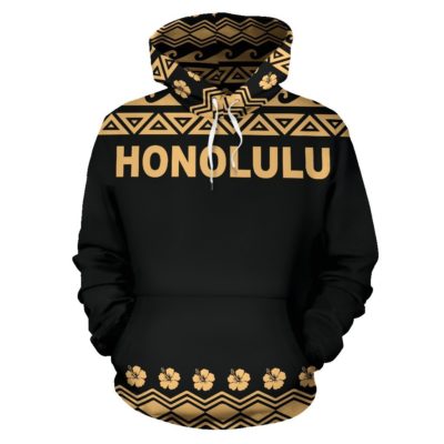 Hawaii Hoodie, Honolulu Tribal All Over Print Hoodie Bn04