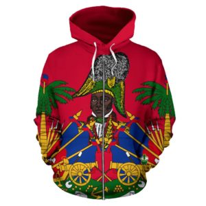 Jean-Jacques Dessalines Haiti Zip Up Hoodie K4