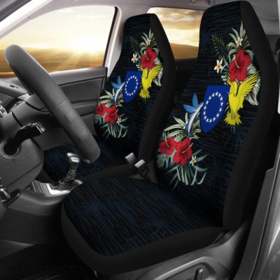 Cook Islands Hibiscus Coat of Arms Car Seat Covers A02