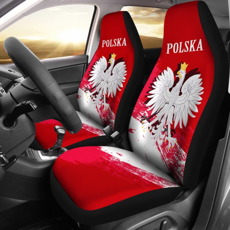(Polska) Poland Special Car Seat Covers (Set of Two) A7