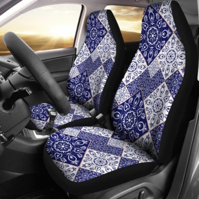 Portugal Car Seat Cover - Azulejos Pattern 04 Z3