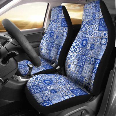 Portugal Car Seat Cover - Azulejos Pattern 17 Z3