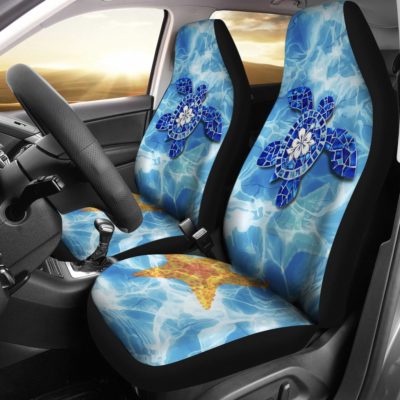 Turtle Hawaiian Car Seat Covers - Set of 2 - Universal Fit - 02 H9
