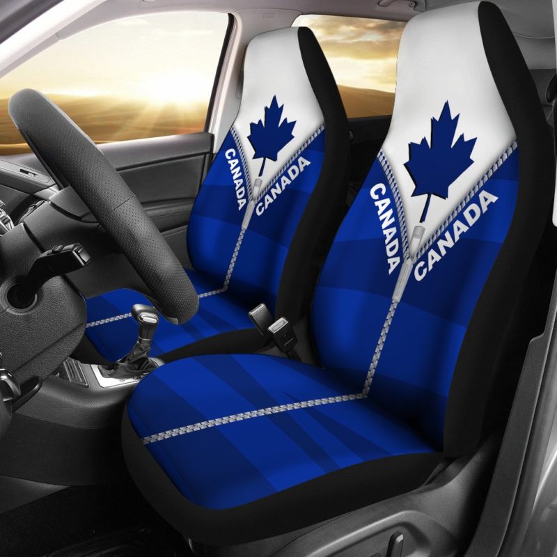 Canada In Me Blue Car Seat Covers Zipper Style K52