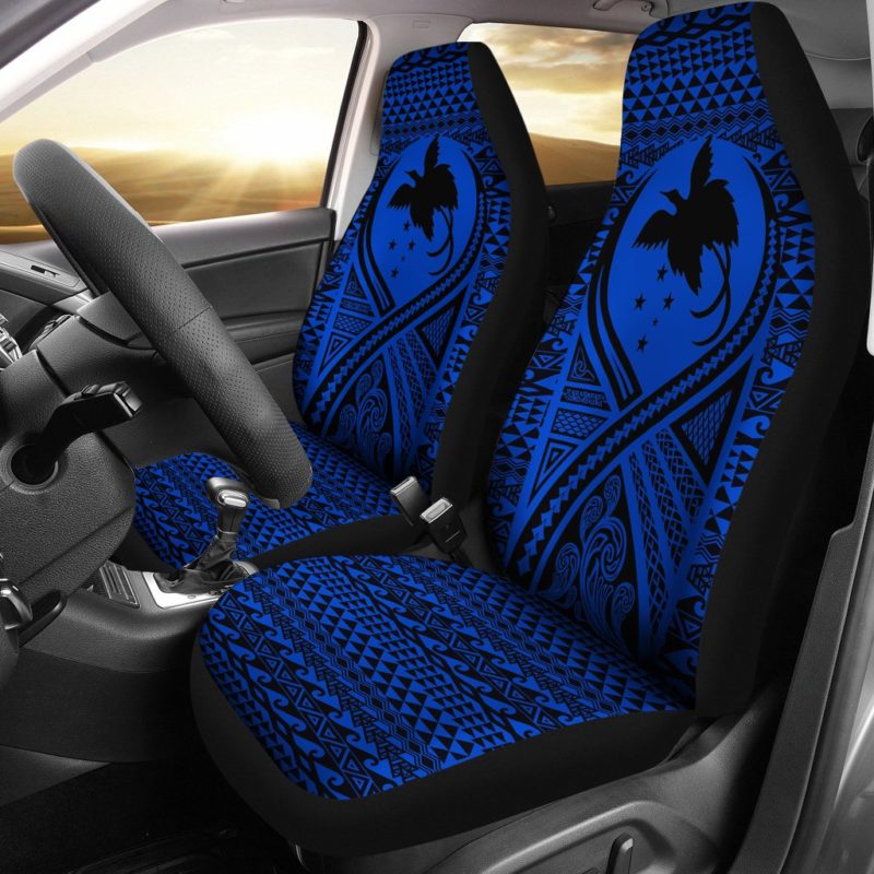 Papua New Guinea Car Seat Cover Lift Up Blue - BN09