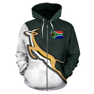 South Africa Springboks Forever Zip Hoodie K4