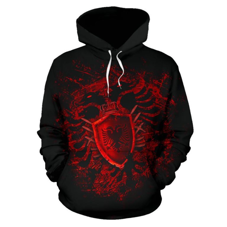 Albania All Over Hoodie - Bloody Style - Bn01