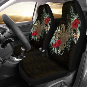 Niue Coconut Crab Hibiscus Car Seat Covers A7