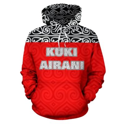 Cook Islands All Over Hoodie - Polynesian Red Version - Bn09